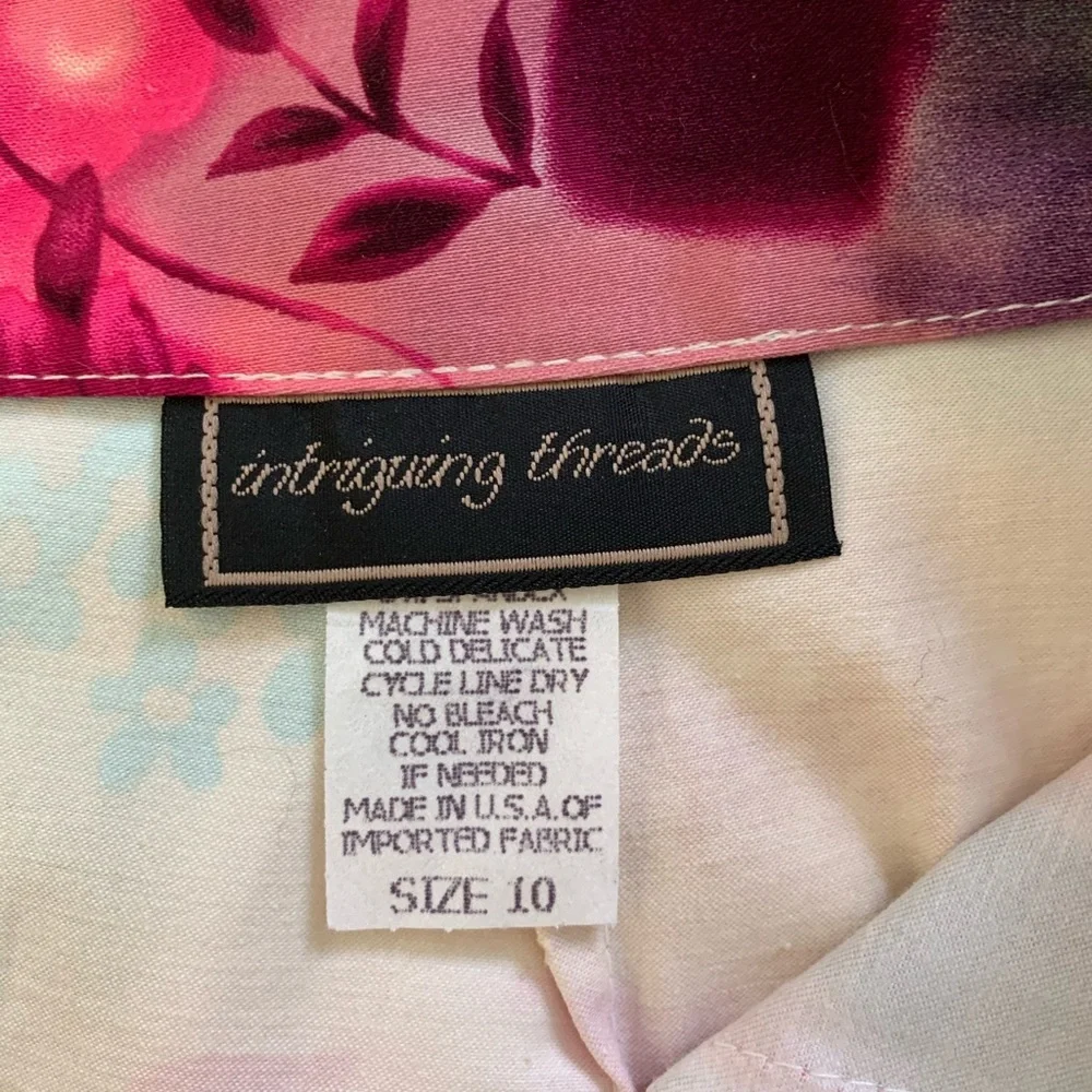 Vintage Watercolor Stretch Pencil Skirt by Intriguing Threads